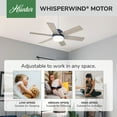 thumbnail image 6 of Hunter 44 inch Indoor Ceiling Fan with LED Light and Remote Control - Standard Mount Ceiling Fan, 6 Blades, For Bedroom, Living Room, or Kitchen, Quiet - Pacer 51206, Indigo Blue, 6 of 17