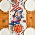thumbnail image 7 of Sm:)e 4th of July Table Runner Stars Independence Day Patriotic Table Decoration Gifts Home Kitchen Dining Indoor Holiday Decor 13 x 72 Inch, 7 of 7