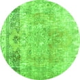 thumbnail image 1 of Ahgly Company Indoor Round Abstract Green Contemporary Area Rugs, 7' Round, 1 of 1