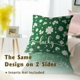 thumbnail image 5 of St. Patrick''s Day Pillowcovers Green Lucky Clover Throw Pillow Covers Lucky Shamrock Cushion Case for Sofa Home Decor Bedroom Living Room Outdoor 16x 16 Inches Set of 2 Spring Pillow Covers, 5 of 6