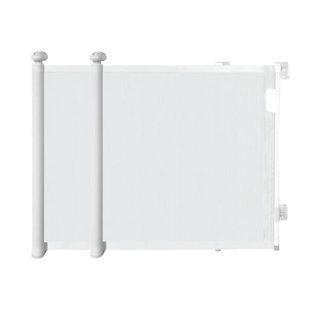 Sunnycome 2PCS Retractable Baby Gate,Mesh Dog Gate,33"Tall Extends up to 63" Wide,Child Safety Gate for Doorways,Stairs,Hallways,Indoor Outdoor White