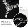 thumbnail image 4 of Bride Wedding Jewelry Sets Crystal Bridal Necklace Earrings Set Rhinestone Choker Necklace Prom Costume Jewelry for Women and Brides, 4 of 4