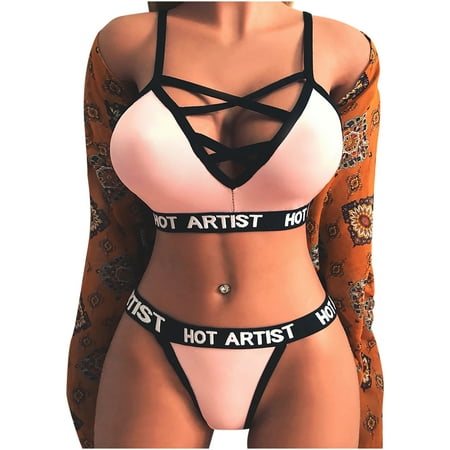 

amlbb Lingerie For Women Sexy Naughty Women Lingerie Corset Free Wire Racy Muslin Sleepwear Underwear Tops+Briefs on Clearance
