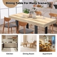 thumbnail image 4 of Coewske 63'' - 79'' Wooden Extendable Dining Table Modern Rustic Kitchen Expanding Table Natural Oak, 4 of 9