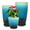 Multicrolored, variant on Set of 3 12”/21/24" Tall Planters with Drainage Holes for Outdoor & Indoor Use, Blue