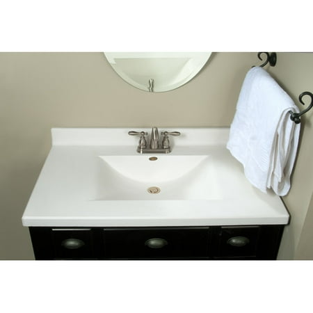 Imperial Center Wave Bowl 37 Single Bathroom Vanity Top Imperial Center Wave Bowl 37 Single Bathroom Vanity Top