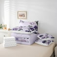 thumbnail image 5 of Feelyou Dreamy Purple Floral Twin Bedding Sets 7-Piece for Women, Fashion Plant Botanical Bedding Comforter Set, Southwestern Reversible Sheet Sets, Lightweight Room Decor, 5 of 7