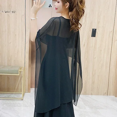 thumbnail image 3 of Elegante conjunto de 2 piezas de verano 2023, vestido de tirantes, abrigo, bufanda, moda de dos vías, traje de hermana real para mujer, 3 of 5
