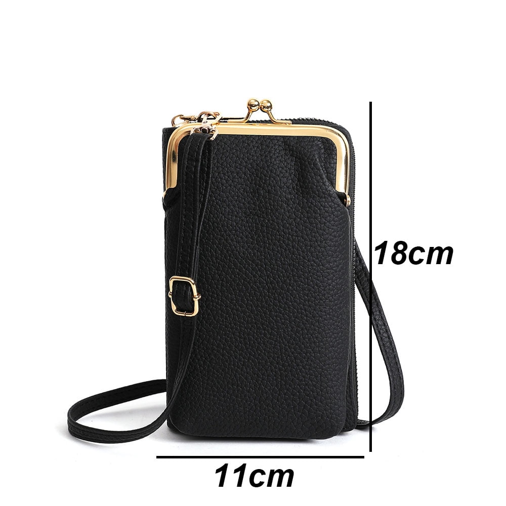 Womens Small Crossbody Bag Cellphone Purse Wallet Card Clutch Travel Pocket Small Cell Phone Purseblack