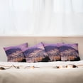 thumbnail image 3 of Ambesonne Urban Throw Pillow Cover 4 Pack, Skyline of Busan Korea, 24", Purple Violet, 3 of 6