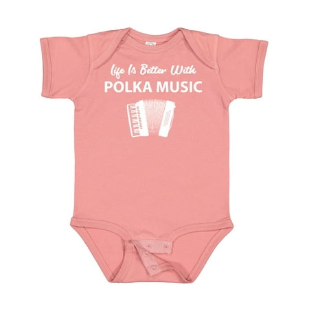 

Inktastic Life s Better Polka Music Gift Baby Boy or Baby Girl Bodysuit