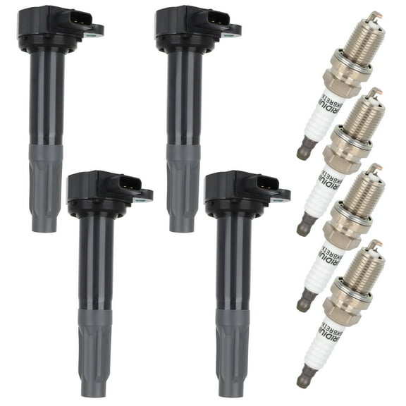 ECCPP UF668 4 ignition coils with 4 iridium Spark Plugs 2010 2011 2012 for Subaru Legacy Outback H4 2.5L 22433AA62A UF668 UF-668