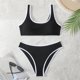thumbnail image 4 of Bikinis Bandeau con encuadernación en contraste, traje de baño Sexy con Tanga para mujer, traje de baño Push Up, traje de baño para mujer, ropa de playa de verano, 4 of 5