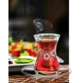 thumbnail image 4 of LAV Clear Glass Saucers Set of 6, Non-Leaded European Made Round Turkish Tea Plates, 4 in, 4 of 5