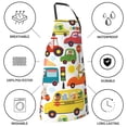 thumbnail image 5 of Kdxio Transports with Animals Apron with Pockets Adjustable Kitchen Aprons for Men Women Waterproof Aprons for Cooking,Drawing,Crafting, Baking Household Cleaning, 5 of 8