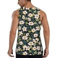 thumbnail image 3 of Easygdp Flowers Men's Tank Top, Sleeveless Muscle T Shirts, Breathable, Quick-Dry, Loose for Gym, Running, Fitness - 4X-Large, 3 of 9