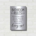 thumbnail image 3 of Luxe Metal Art 'Bathroom Rules' by lettered & lined, Metal Wall Art, 12"x16", 3 of 9