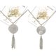 thumbnail image 5 of Juego de collares con colgante largo para mujer, 3 uds., nudo, disco, círculo, borla, declaración, suéter JM, 5 of 5