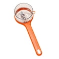 thumbnail image 1 of Naiovety Cuchillo pelador colgante para verduras con recipiente, acero inoxidable afilado, hoja fácil de doble cara, Ideal para pelar frutas y Cocina y Comedor naranja, 1 of 6