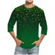 thumbnail image 1 of Camisetas de Manga Larga de Algodón Cuarto de Manga Cuello Redondo con Impresión Del Día de San Patricio, Moda Casual, 1 of 1