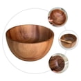 thumbnail image 2 of 6 Pcs Salad Bowl 3.15*1.97inch, Wooden Salad Bowl Serving Cooking Kitchen Bowls Cutlery Basin Fruit Bowl, Round Flair Serving Bowl for Fruits or Salads, 2 of 13