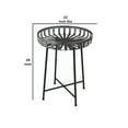 thumbnail image 5 of Benjara BM209958 Industrial Metal Accent Table with Round Cage Style Top - Gray & Black - 28 x 22 x 22 in., 5 of 5