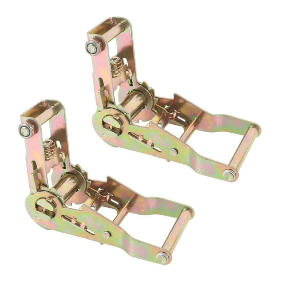 Tie 2PCS Ratchet Tie Down Buckle 1.5 Inch Carbon Steel 2500KGS Tensile Force Strapping Belt Ratchet Tensioner