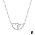 thumbnail image 4 of Heart Double Necklace Simple Love Necklace Female Clavicle Chain Jewelry Gift- N7H9, 4 of 5