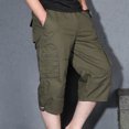 thumbnail image 4 of Edvintorg Mens Cargo Shorts Plus Size Men's Clothing Outdoor Workwear Shorts Slim Fit Multi Pocket Zipper Straight Tube Casual Pants Cropped Pants, 4 of 4