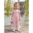 thumbnail image 6 of Loicainy Baby Toddler Girls Summer Jumpsuit 6 12 18 24 Months 2T 3T 4T Ruffle Sleeveless Smocked Bust Plaid Print Romper Toddler Bell Bottoms, 6 of 9