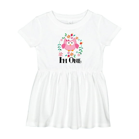 Inktastic First Birthday Owl 1 Year Old Girl Girls Baby Dress
