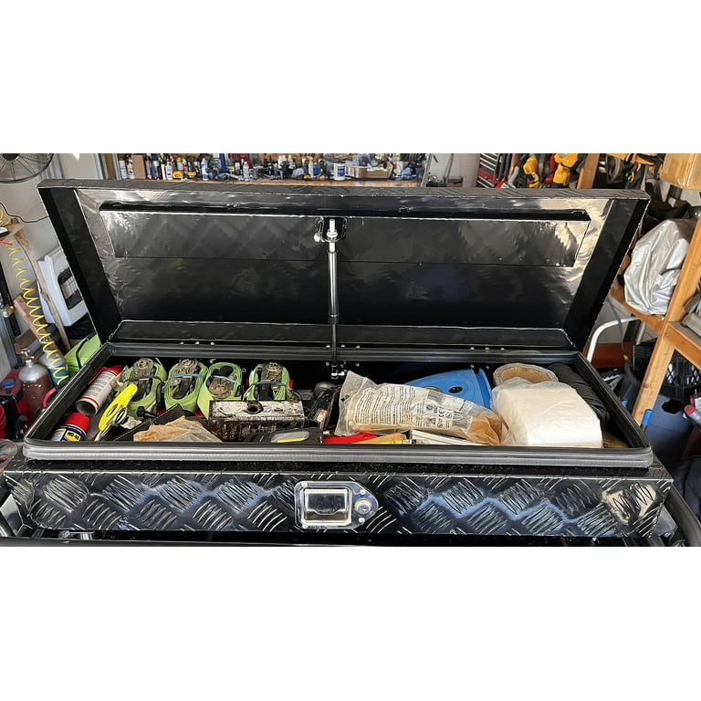 FGJQEFG 39 Inch Black Aluminum Utility Bed Truck Toolbox