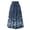 Blue, variant on High Waist A Line Maxi Skirt with Abstract Print and Ruffled Waistband for Women Casual Flowy Long Skirt Blue M
