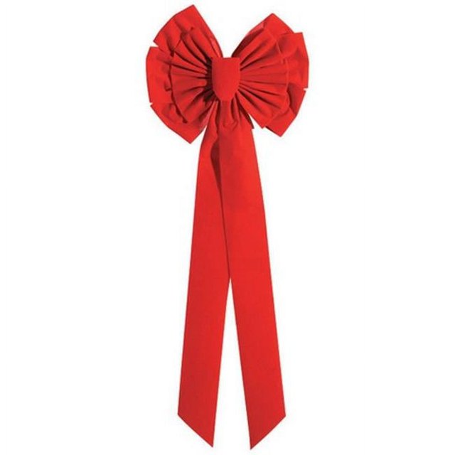 Holiday Trims 7364 Nœud en Velours Rouge 50 Po. - Lot de 12