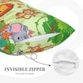 thumbnail image 5 of Daiia African Animals in the Jungle Bedding Waterproof Pillow Protector Zippered Queen – Bed Bug Proof Pillow Encasement-16"x24", 5 of 9