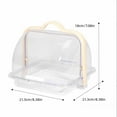 thumbnail image 3 of Clear Plastic Flip-Top Bread Cake Storage Box | 8.38x8.38x7.08 Inch Food Container with Secure Lid | Kitchen Pantry Organization for Baked Goods, 3 of 6