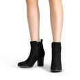 thumbnail image 5 of BURUDANI Women’s Chunky High-Heel Ankle Boots Round Toe, Fall Short Booties, 5 of 6