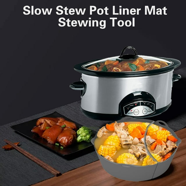 YAOMOBB Slow Cooker Mat Food Grade Slow Cooker Mat Lightweight Eco friendly Silicone