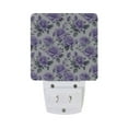 thumbnail image 2 of Rose Flowers Purple Night Light LED Dusk to Dawn Auto Sensor Night Lamp Plug-in Nightlight for Bedroom Hallway Kitchen 2 PCs, 2 of 7