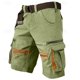 thumbnail image 1 of pstuiky Pantalones cortos para hombre, Pantalones de trabajo transpirables de verano para hombre, con múltiples bolsillos, para exteriores, sin cinturón Pantalones cortos de baloncesto, 1 of 4