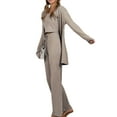 thumbnail image 3 of Doublju Women's Soft Tank Tops, Pants and Cardigans Loungewear Sets (3 Pieces), 3 of 4