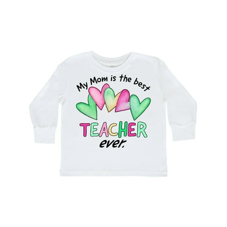 

Inktastic My Mom is the Best Teacher Ever Gift Toddler Boy or Toddler Girl Long Sleeve T-Shirt