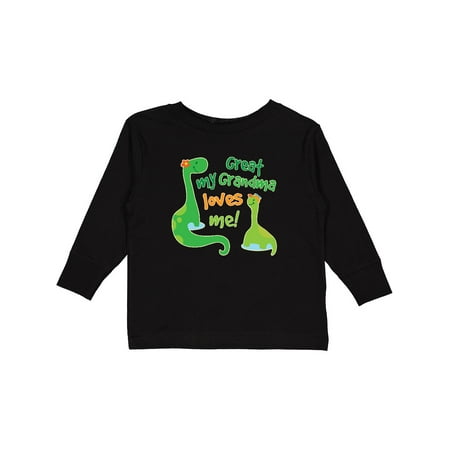 

Inktastic My Great Grandma Loves Me Gift Toddler Boy Girl Long Sleeve T-Shirt
