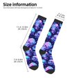 thumbnail image 4 of Fotbe crystal Skull flower star print Women's Men's Novelty Crew Socks Cotton Socks Knee High Socks for Walking,Running,Nurses,Pregnancy, 4 of 8