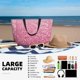 thumbnail image 5 of Fotbe Pink Glitter Bolsa de Viaje para Playa - Resistente al Agua, Bolsa Tote de Gran Capacidad y Ligera con 7 Bolsillos para Mujeres y Hombres, 5 of 7