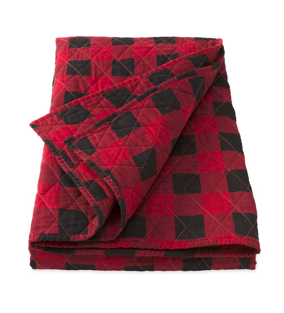 Buffalo Plaid King, Size Quilt Set, Red