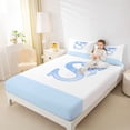 thumbnail image 4 of jejeloiu Kawaii Bow Tie Full Size Sheets,Initial Letter B Bed Sheets For Girls Teens 4 Pieces, 4 of 7