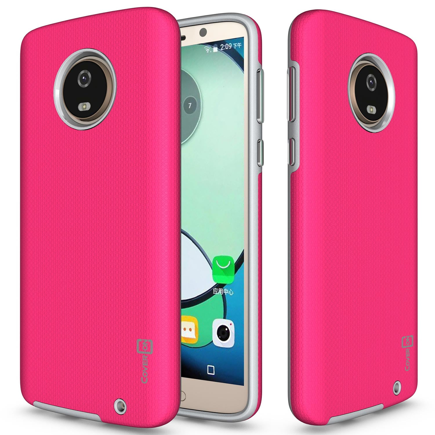 CoverON Motorola Moto G6 Plus Case, Rugged Series Protective Hybrid Phone Cover