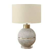 Lighting - 26"h - Table Lamp - Brown/Gold Resin - Beige Shade - Contemporary