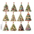 thumbnail image 3 of Christmas Tree Ornaments, Holiday Decorations, Colorful Wooden Christmas Tree Pendants for Party and Home Decoration, Multicolor, Compact and Durable Design, 3 of 7